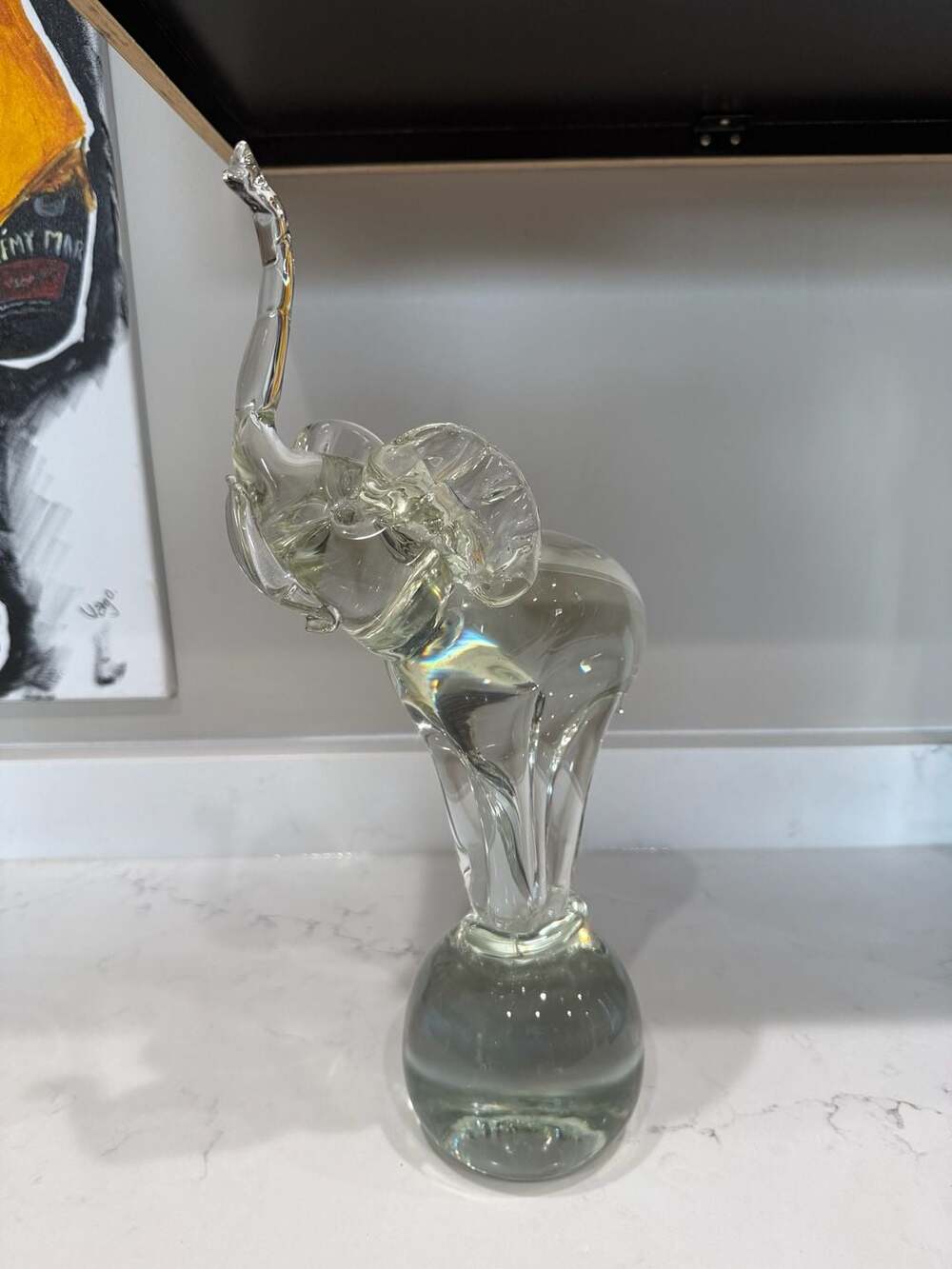 Vintage clear Morano/Venetian art glass Elephant